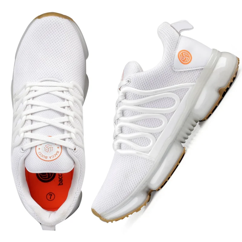 باكا بوتشي أحذية جري بيضاء للرجال